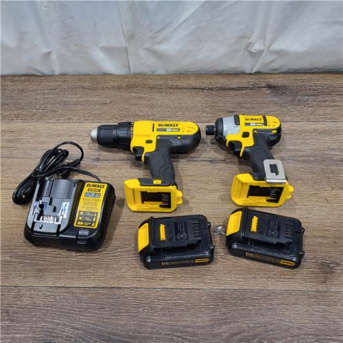 AS-IS DeWALTÂ® 20V MAX Cordless Drill Driver/Impact Driver Combo Kit 1.3 Ah Lithium Ion