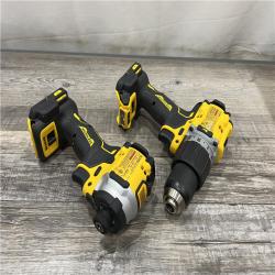 AS-IS DEWALT 20V MAX XR Hammer Drill and ATOMIC Impact Driver 2 Tool Cordless Combo Kit with (2) 4.0Ah Batteries, Charger, and Bag