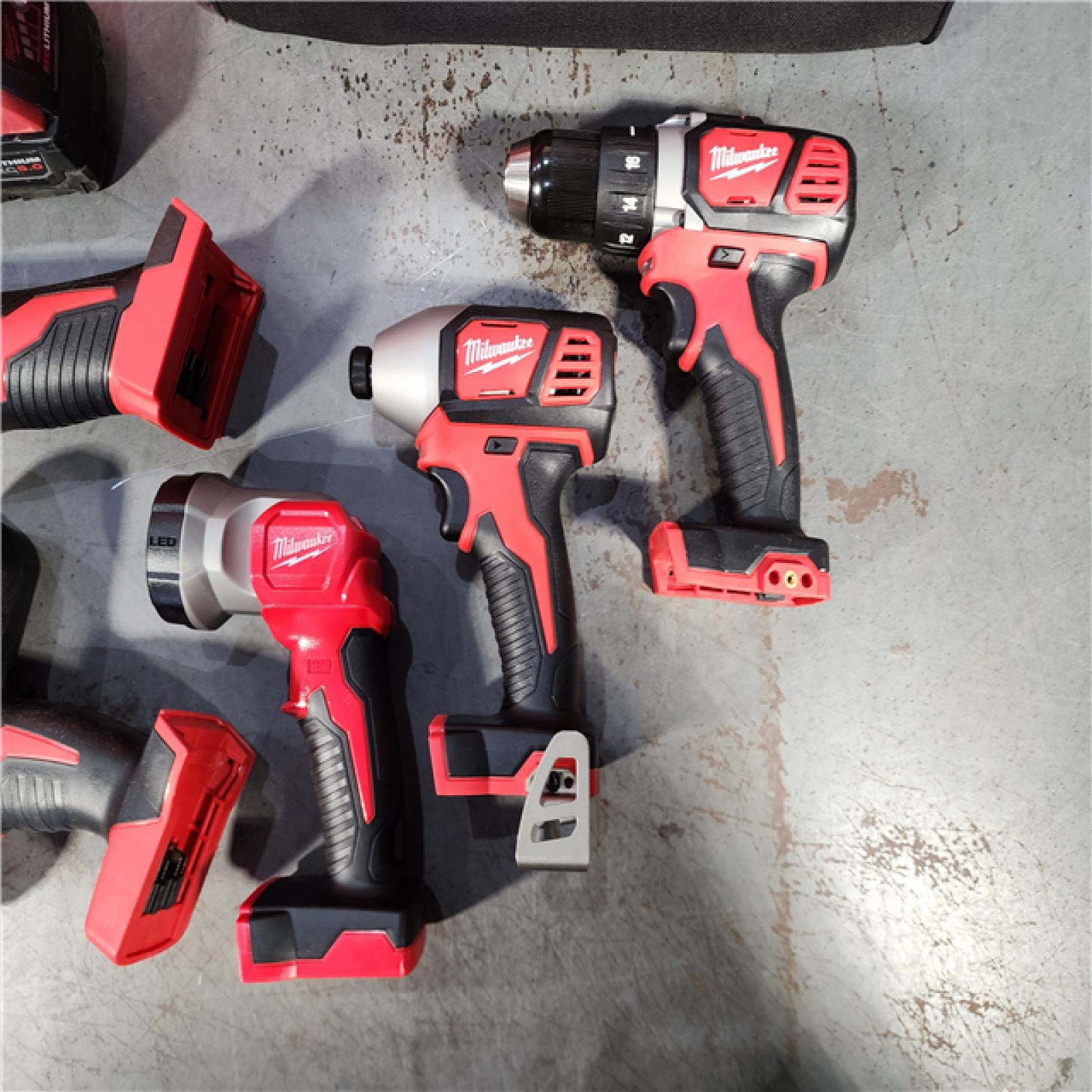 HOUSTON LOCATION - AS-IS (APPEARS LIKE NEW) M18 18V Lithium-Ion Cordless Combo Kit (5-Tool) with (2) Batteries, Charger and Tool Bag