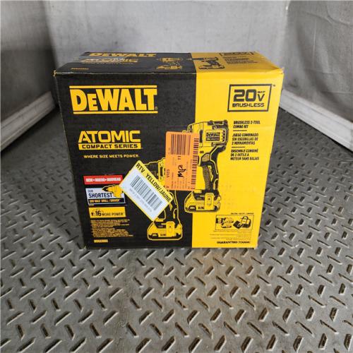 HOUSTON LOCATION - AS-IS ATOMIC 20-Volt MAX Lithium-Ion Cordless Combo Kit (2-Tool) with (2) 2.0Ah Batteries, Charger and Bag