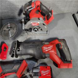 HOUSTON LOCATION - AS-IS MILWAUKEE 7 - TOOL COMBO KIT W/ (2) BATTERY & CHARGER