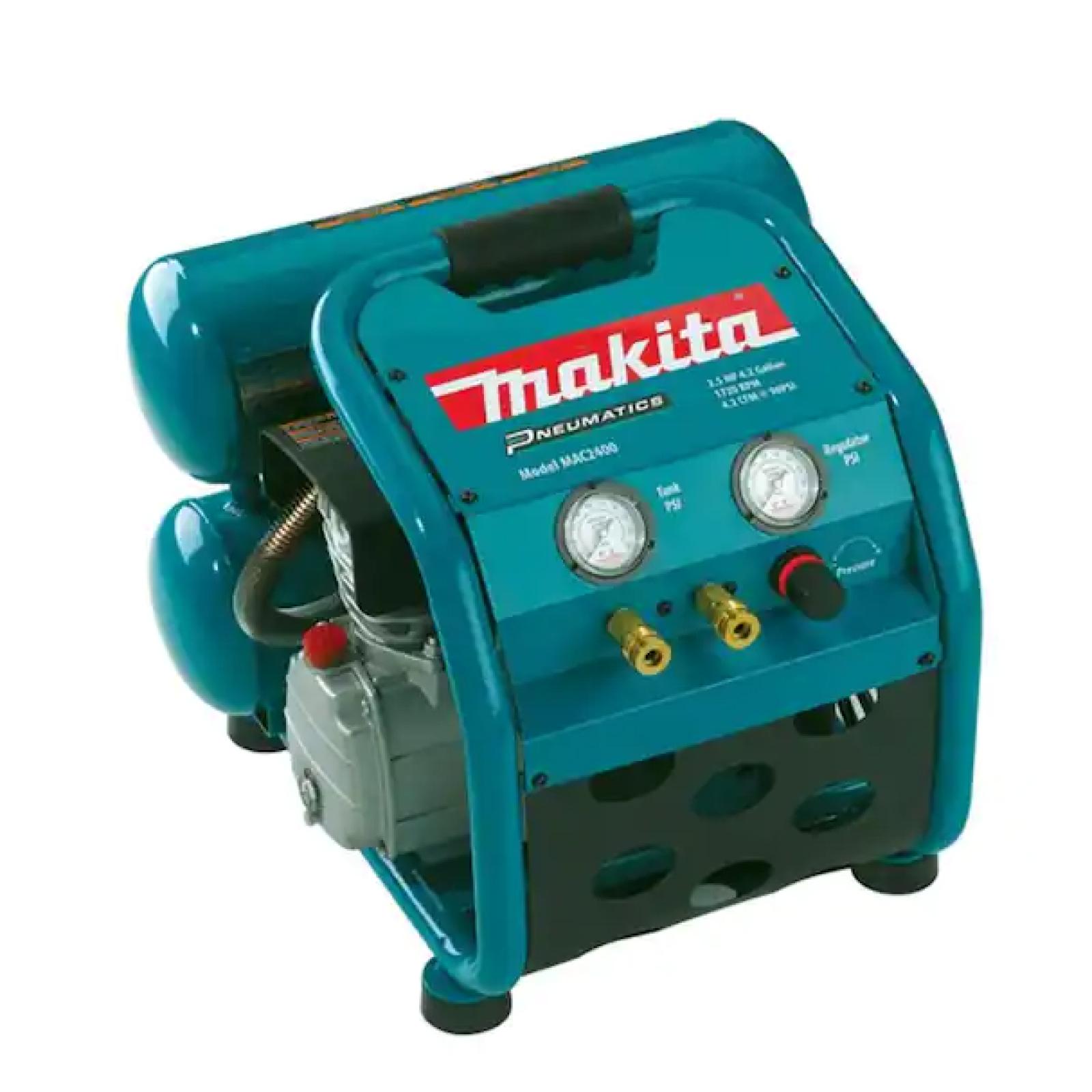 DALLAS LOCATION - NEW! Makita 4.2 Gal. 2.5 HP Portable Electrical 2-Stack Air Compressor