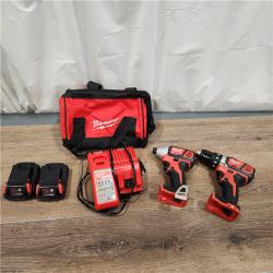 AS-IS Milwaukee M18 18V Cordless Brushed 2 Tool Drill/Driver and Impact Driver Kit