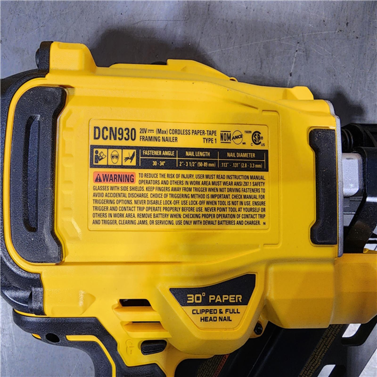 HOUSTON LOCATION - AS-IS DEWALT 20-Volt 30Â° Cordless Framing Nailer (Tool-Only)