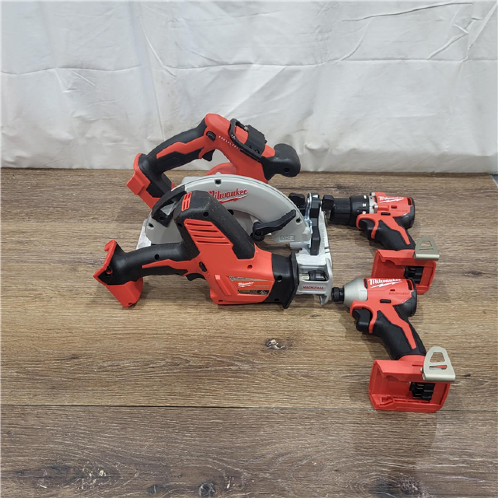 AS-IS M18 18-Volt Lithium-Ion Brushless Cordless Combo Kit (4-Tool) with 2-Batteries, 1-Charger and Tool Bag