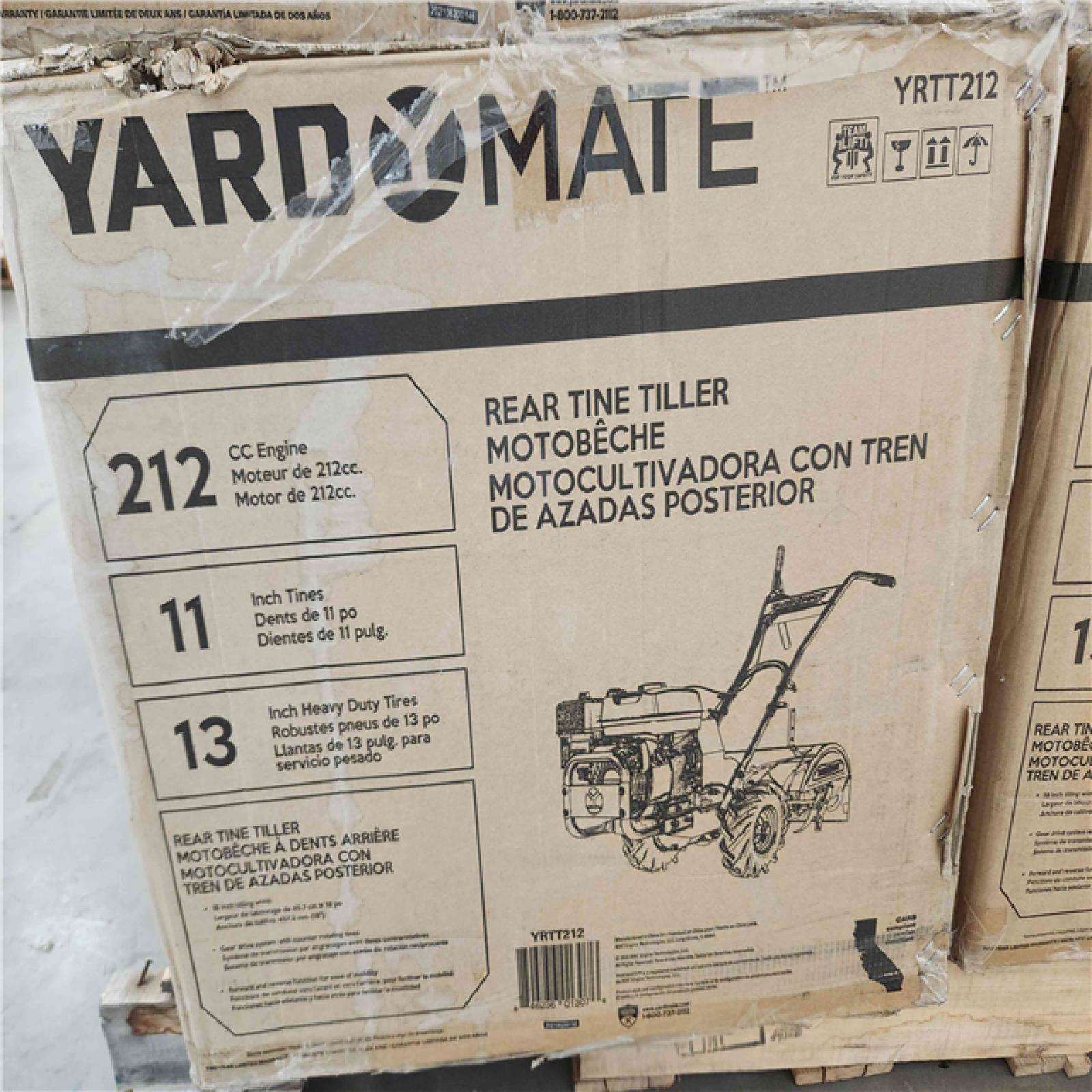 Phoenix Location NEW YARDMATE 18 in. 212 Cc Gas Rear Tine Tiller YRTT212  002