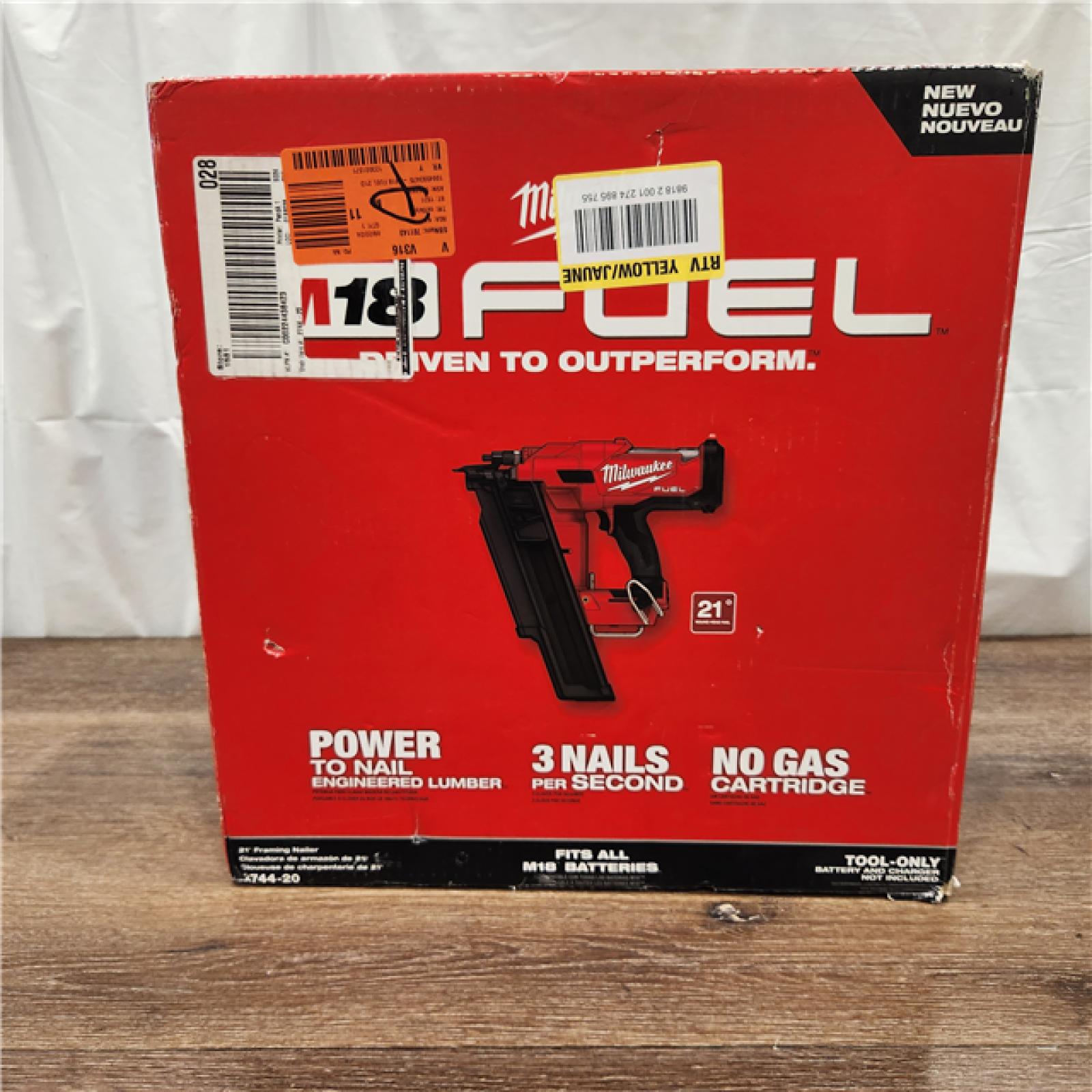 AS-IS Milwaukee 2744-20 M18 FUEL 21-Degree Cordless Framing Nailer (Tool Only)