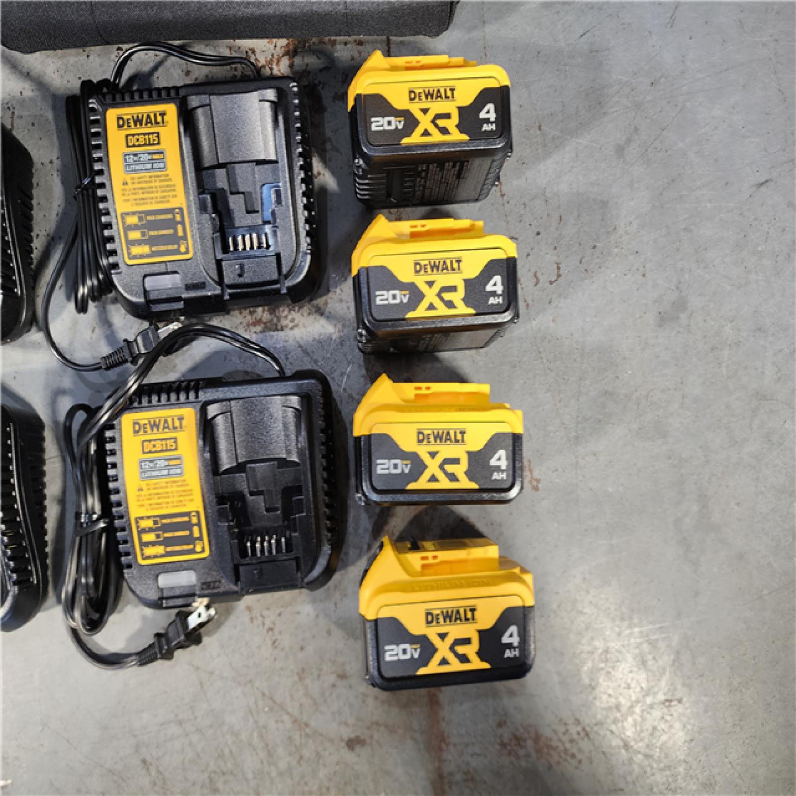 HOUSTON LOCATION - AS-IS (APPEARS LIKE NEW) (4) Dewalt-DCB246CK 20V MAX* Lithium Ion Starter Kit