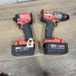 AS-IS Milwaukee M18 FUEL 18V Lithium-Ion Brushless Cordless Hammer Drill and Impact Driver Combo Kit (2-Tool) with 2 Batteries