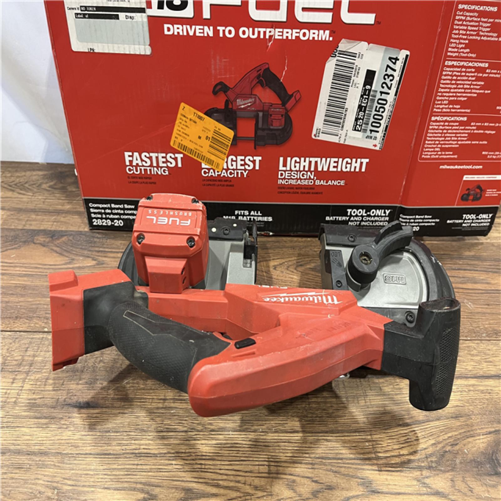 AS IS Milwaukee M18 Fuel 3-1/4  18V Brushless Compact Band Saw 2829-20 (Bare Tool)