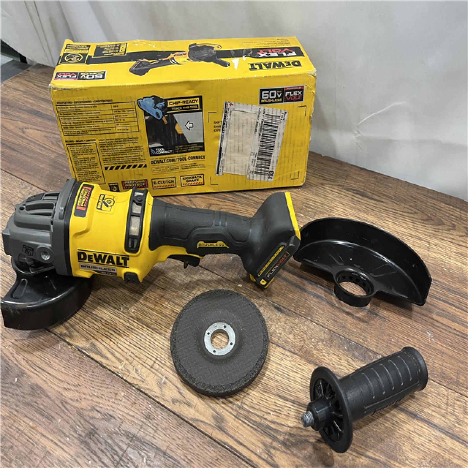 AS-IS DeWALT FLEXVOLT 60V MAX Cordless Brushless 4.5 in. to 6 in. Small Angle Grinder with Kickback Brake (Tool Only)