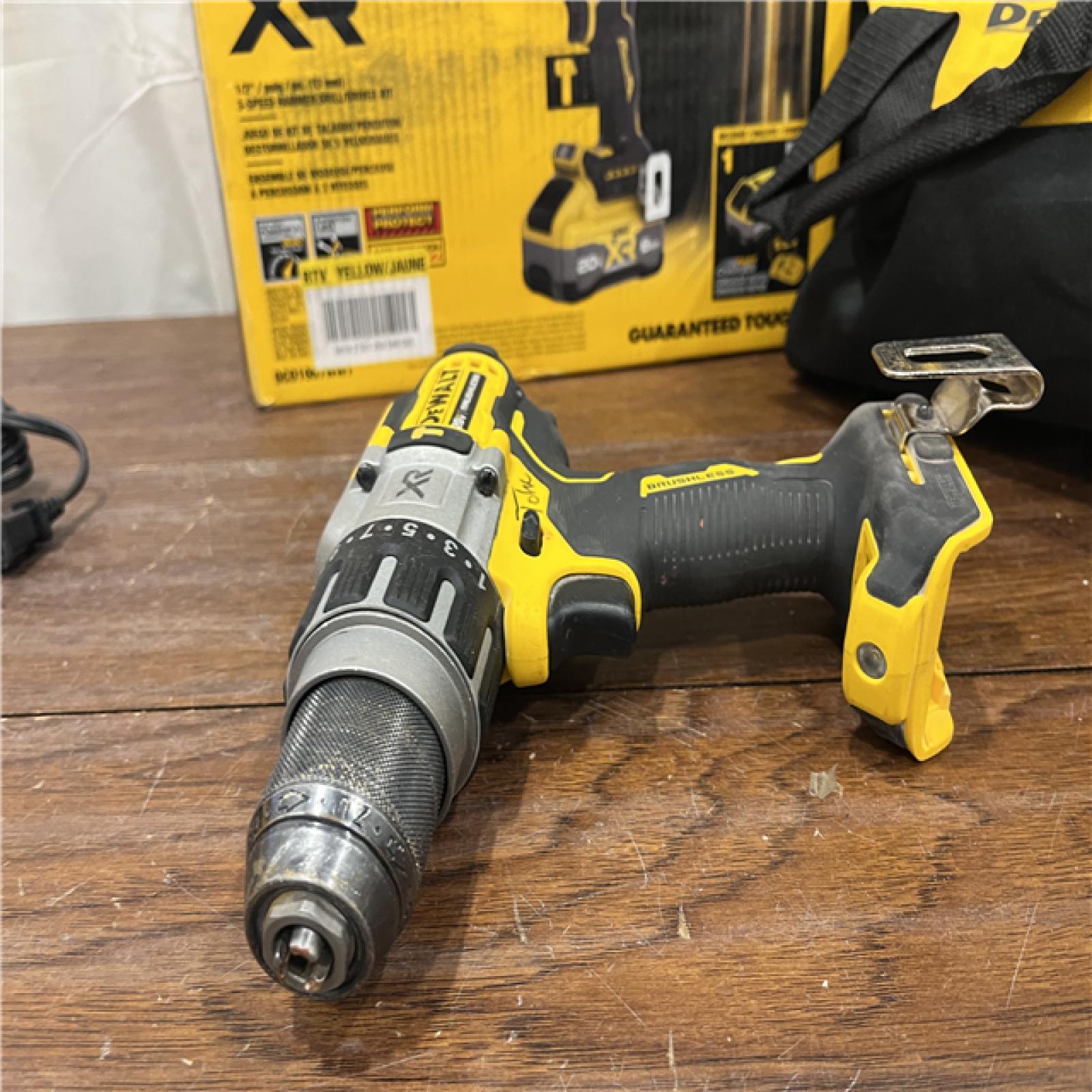 AS-ISDEWALT 20V XR Lithium-Ion Cordless Hammer Drill Kit with 8.0 Ah Battery, Charger and Kit Bag