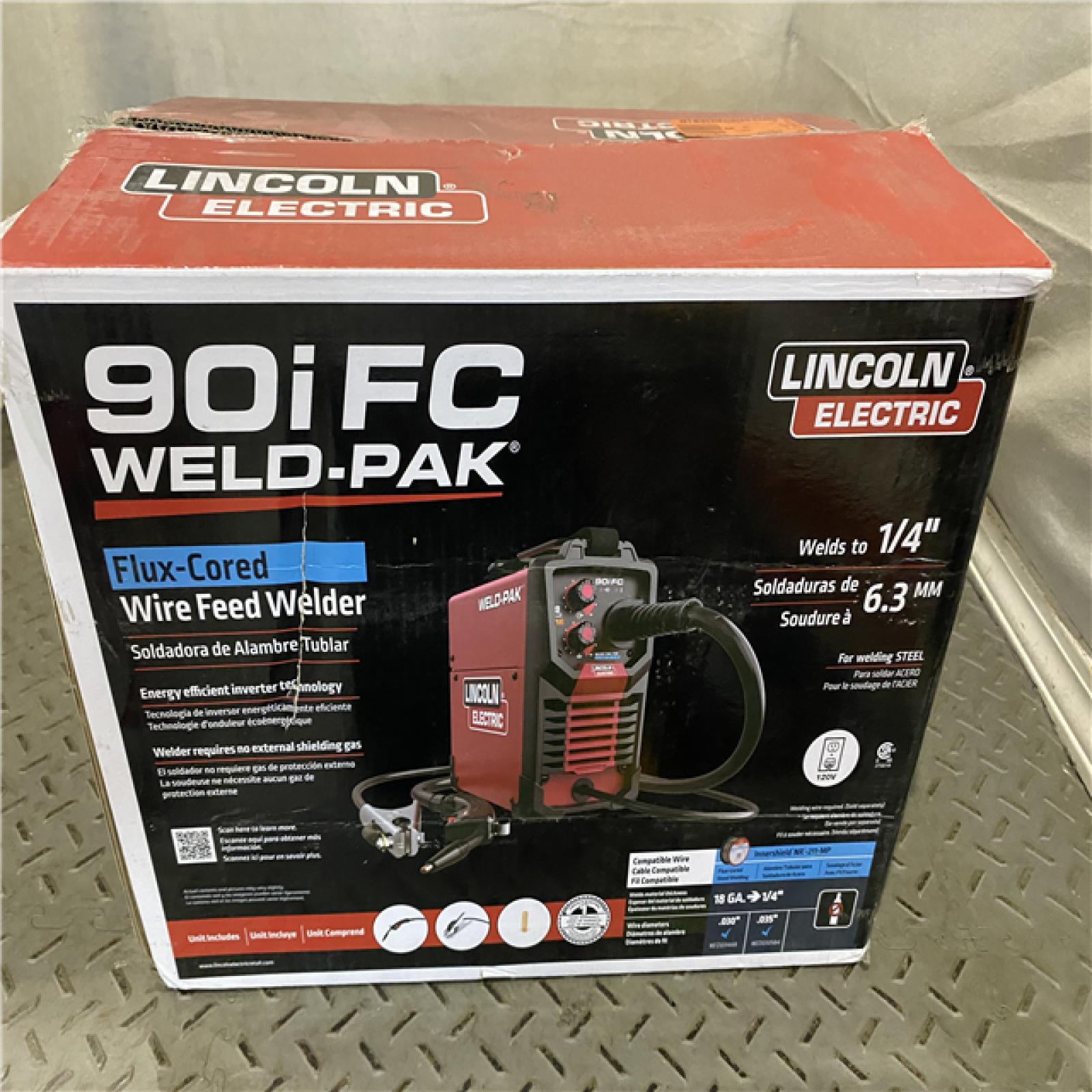 Houston location AS-IS LINCOLN WELD-PAK 90i FC Flux-Cored Wire Feeder Welder (No Gas)