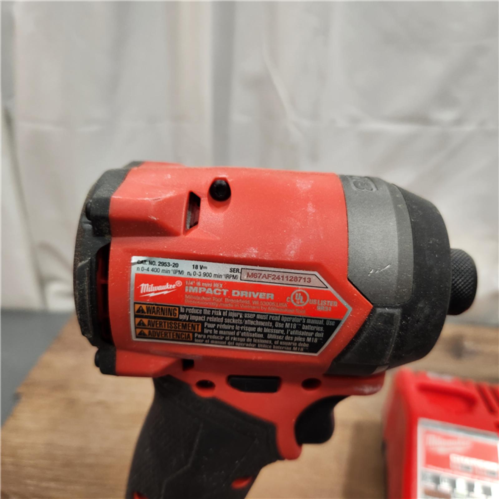 AS-IS Milwaukee M18 FUEL 18V Lithium-Ion Brushless Cordless Hammer Drill and Impact Driver Combo Kit (2-Tool) with 2 Batteries