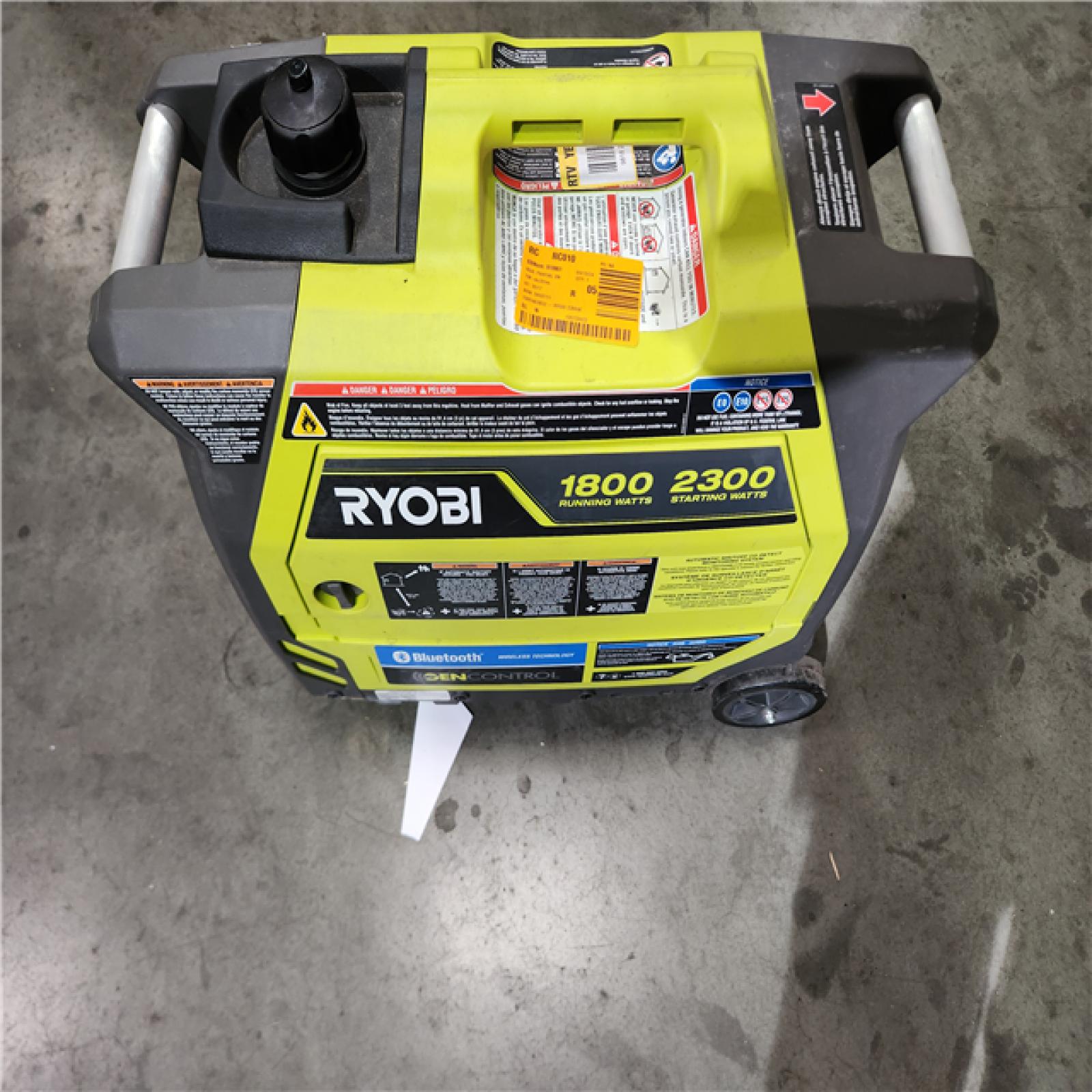 California AS-IS Ryobi 2 300-Watt Recoil Start Bluetooth Super Quiet Gasoline Powered Digital Inverter Generator with CO Shutdown Sensor