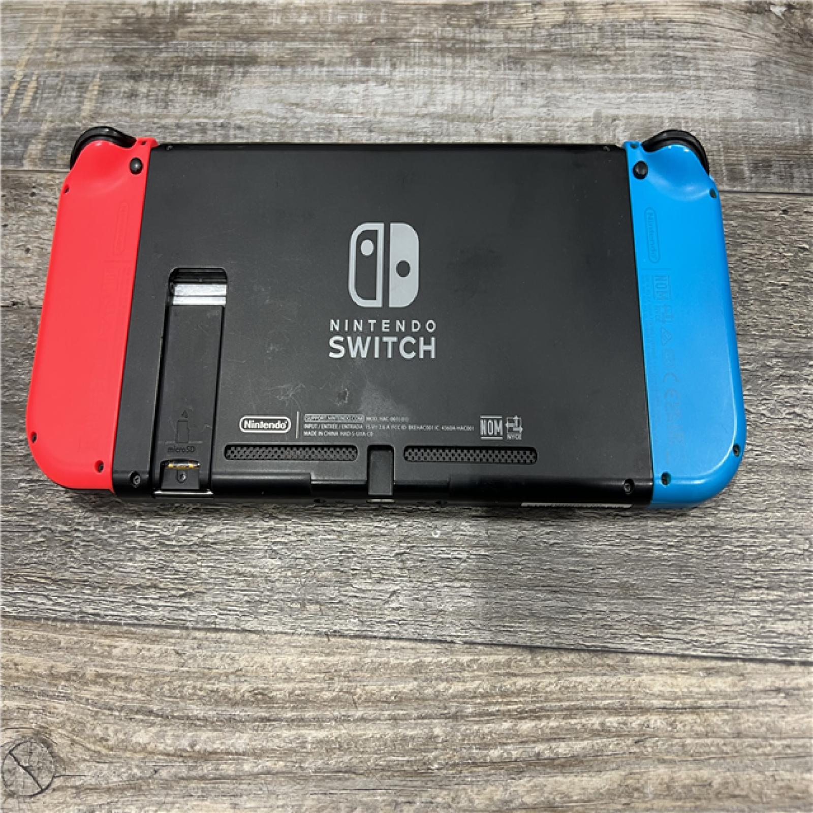 AS-IS Nintendo Switch with Neon Blue and Neon Red Joy-Con