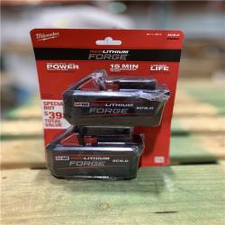 NEW! - Milwaukee M18 18V 6.0 Ah Lithium-Ion REDLITHIUM FORGE Battery (2-Pack)