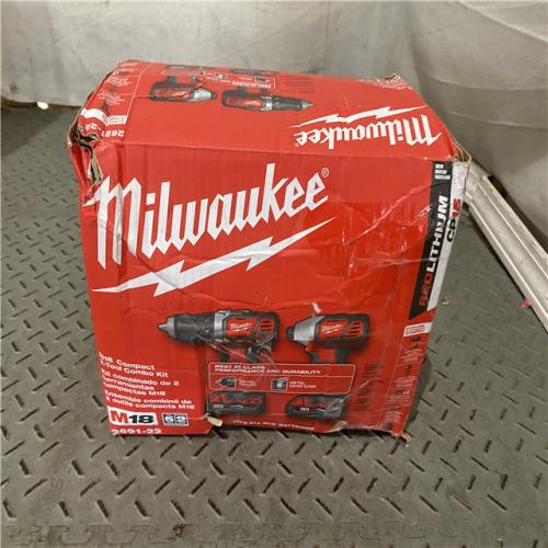 Houston location AS-IS Milwaukee Electric Tools 2691-22 MILWAUKEE M18 COMBO KITS LIKE NEW