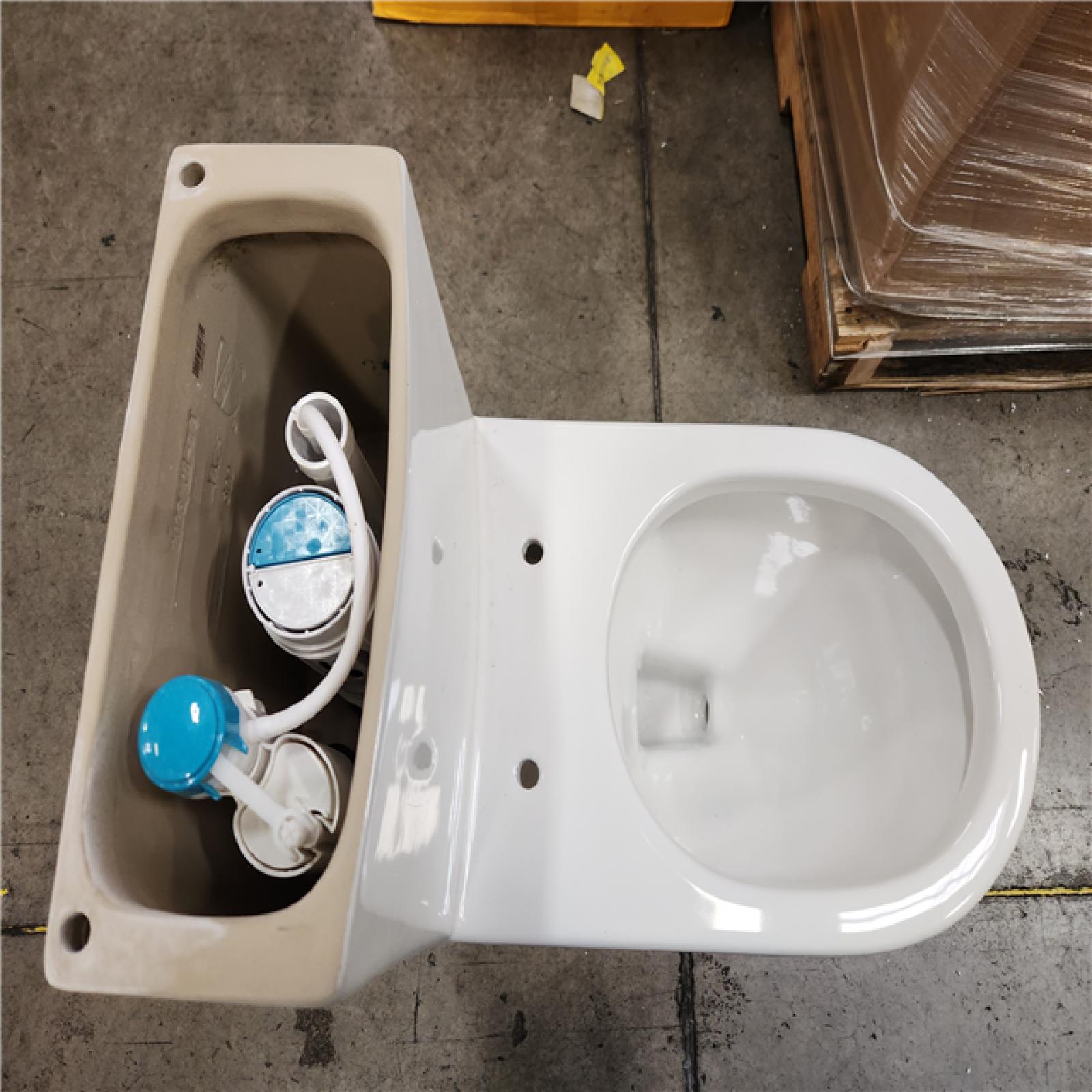 Phoenix Location URENTO 1-Piece 1.1/1.6 GPF Dual Flush Compact Toilet in Glossy White Pallet (4 Toilets)