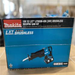 NEW! - Makita 18V X2 LXT Lithium-Ion (36V) Brushless Cordless Reciprocating Saw Kit (5.0Ah) with 2 Batteries 5.0Ah and Charger