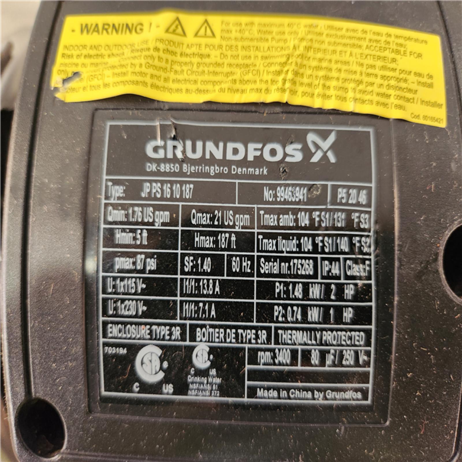 Phoenix Location Grundfos SCALA2 3-45 .603 HP 115-Volt Booster Pump