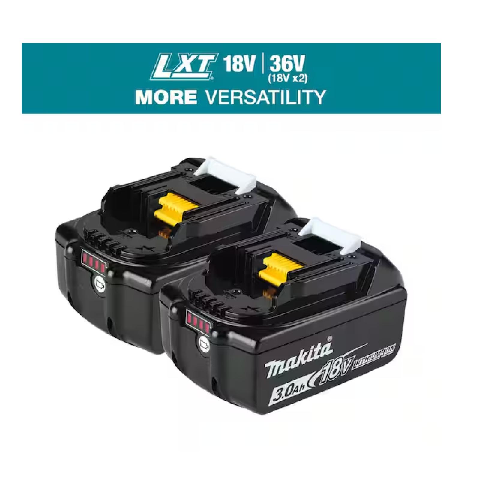 NEW! - Makita 18V LXT Lithium-Ion High Capacity Battery Pack 3.0Ah with Fuel Gauge (2-Pack)