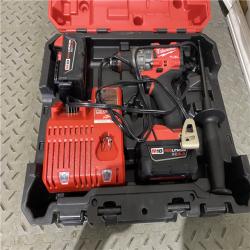 Houston location AS-IS Milwaukee 2904-22 Hammer Drill Driver Kit with Batteries  Charger & Tool Case  Red