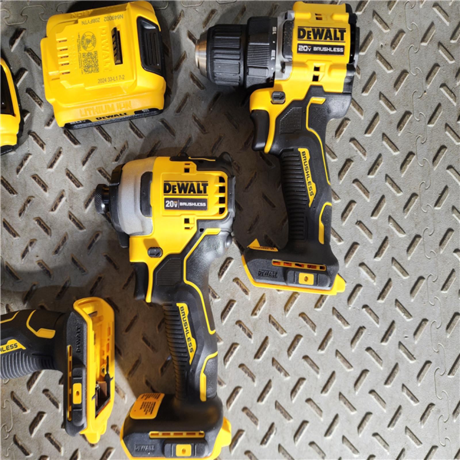 HOUSTON LOCATION - AS-IS (APPEARS LIKE NEW) DEWALT 3 TOOL COMBO KIT (2) 2.0AH BATTERY & CHARGER