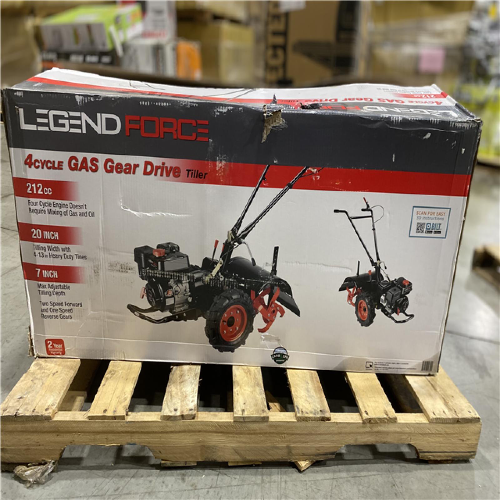 DALLAS LOCATION - Legend Force 20 in. 212 cc Gas Rear Tine Tiller, Forward/Reverse