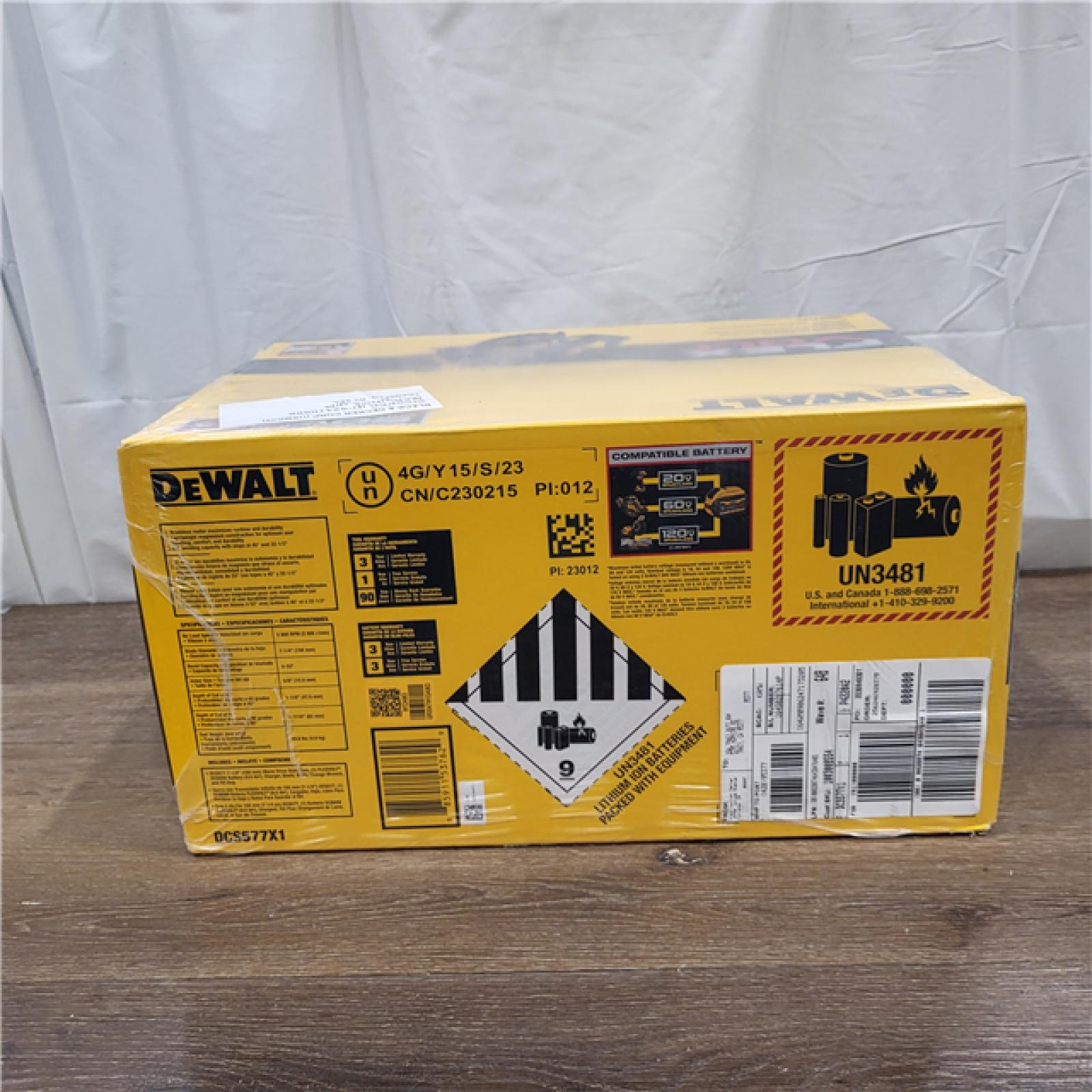 NEW! DEWALT DCS577X1 60V FLEXVOLT MAX Lithium-Ion 7-1/4 Brushless Cordless Wormdrive Style Circular Saw Kit 9.0 Ah