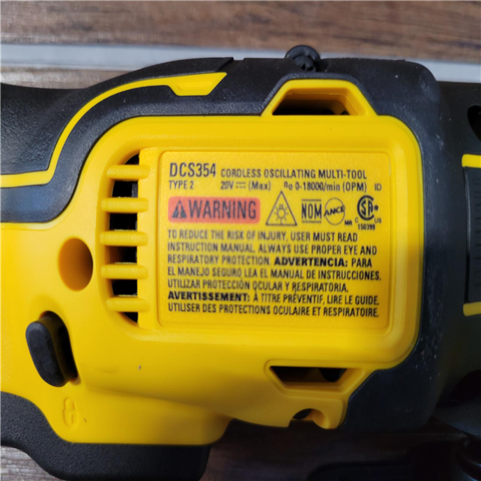 California As-Is Dewalt Brushless 4-Tool Combo Kit (Battery,Charger, and Tool Bag Included)