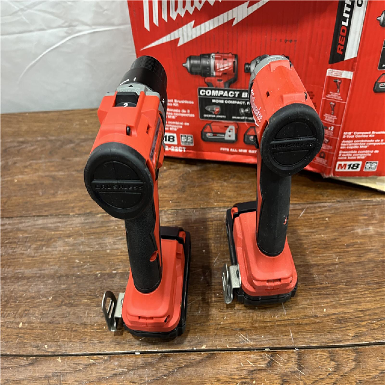 AS-IS Milwaukee M18 Compact Brushless 2-Tool Combo Kit