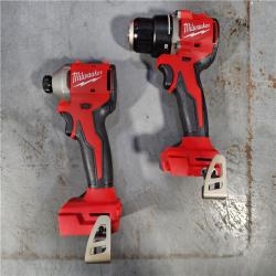 HOUSTON LOCATION - AS-IS (APPEARS LIKE NEW) M18 18V Lithium-Ion Brushless Cordless Compact Drill/Impact Combo Kit (2-Tool) W/(2) 2.0 Ah Batteries, Charger & Bag