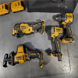 HOUSTON LOCATION - AS-IS DeWalt 20V MAX ATOMIC Cordless Brushless 4 Tool Combo Kit