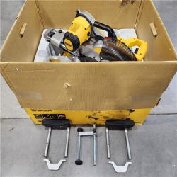 AS-IS DEWALT 15 Amp Corded 12 in. Double Bevel Sliding Compound Miter Saw