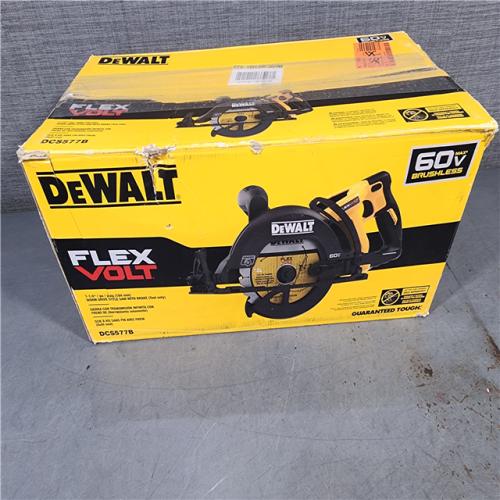 HOUSTON LOCATION - AS-IS DEWALT FLEXVOLT 60V MAX Cordless Brushless 7-1/4 in. Wormdrive Style Circular Saw (Tool Only)