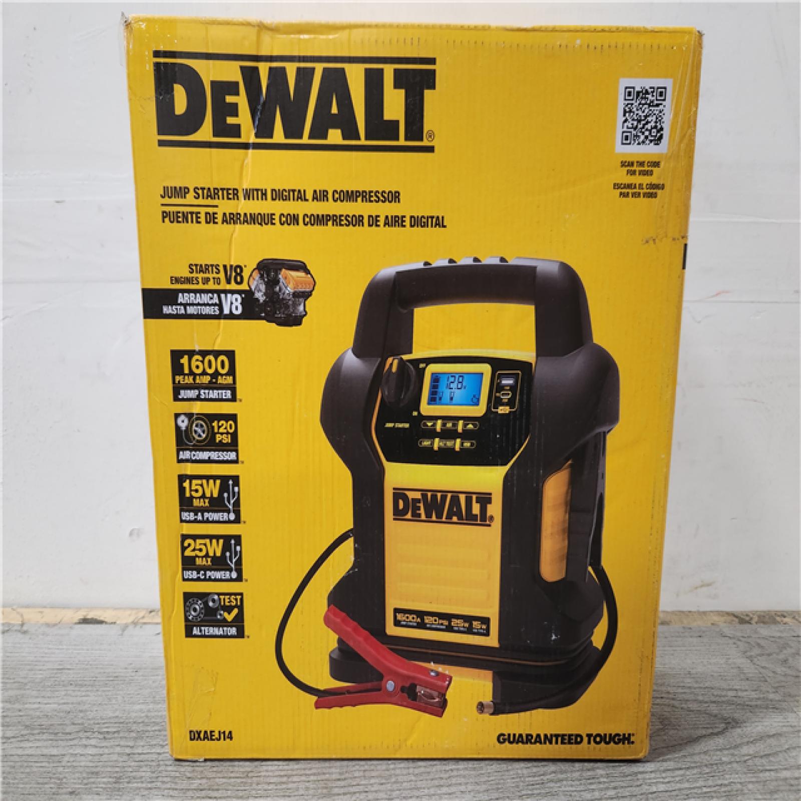 Phoenix Location  DEWALT 1600 Peak Amp Jump Starter with Digital Compressor and USB Power Bank