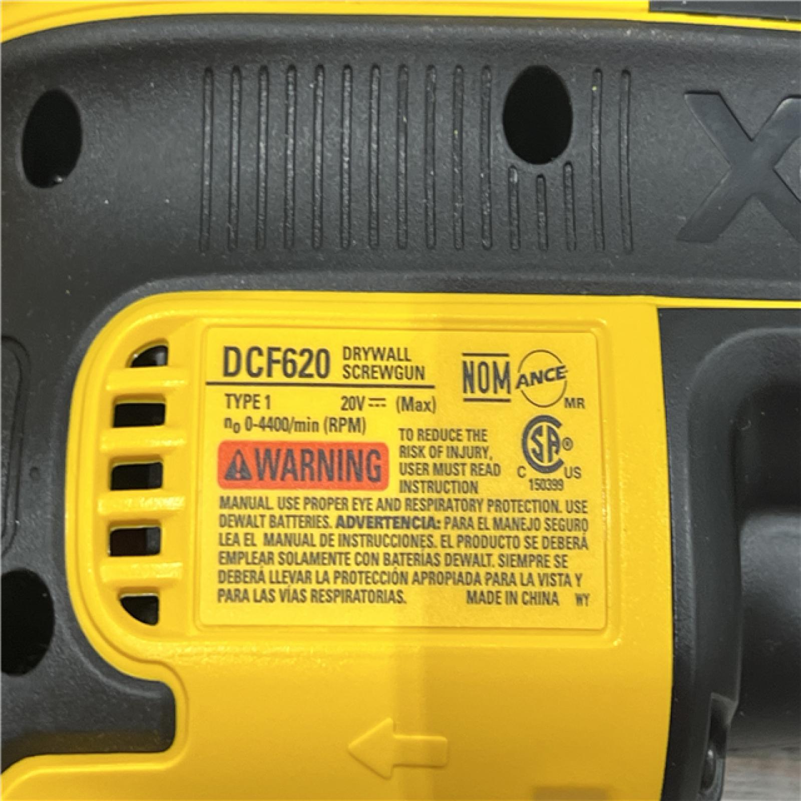 AS-IS DEWALT DCF620B 20V MAX XR Lithium-Ion Brushless Cordless Drywall Screwgun 4,400 RPM (Tool Only)