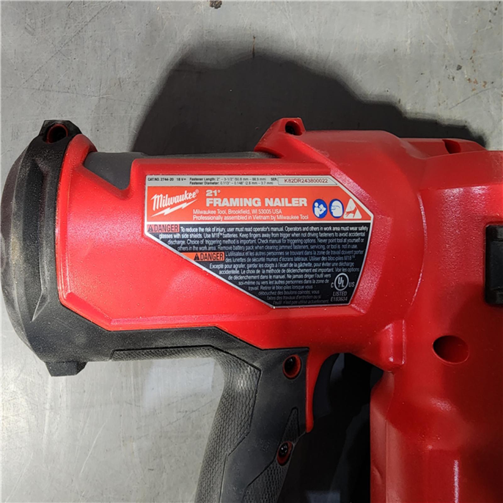 HOUSTON LOCATION - AS-IS Milwaukee 2744-20 M18 FUEL 21-Degree Cordless Framing Nailer (Tool Only)