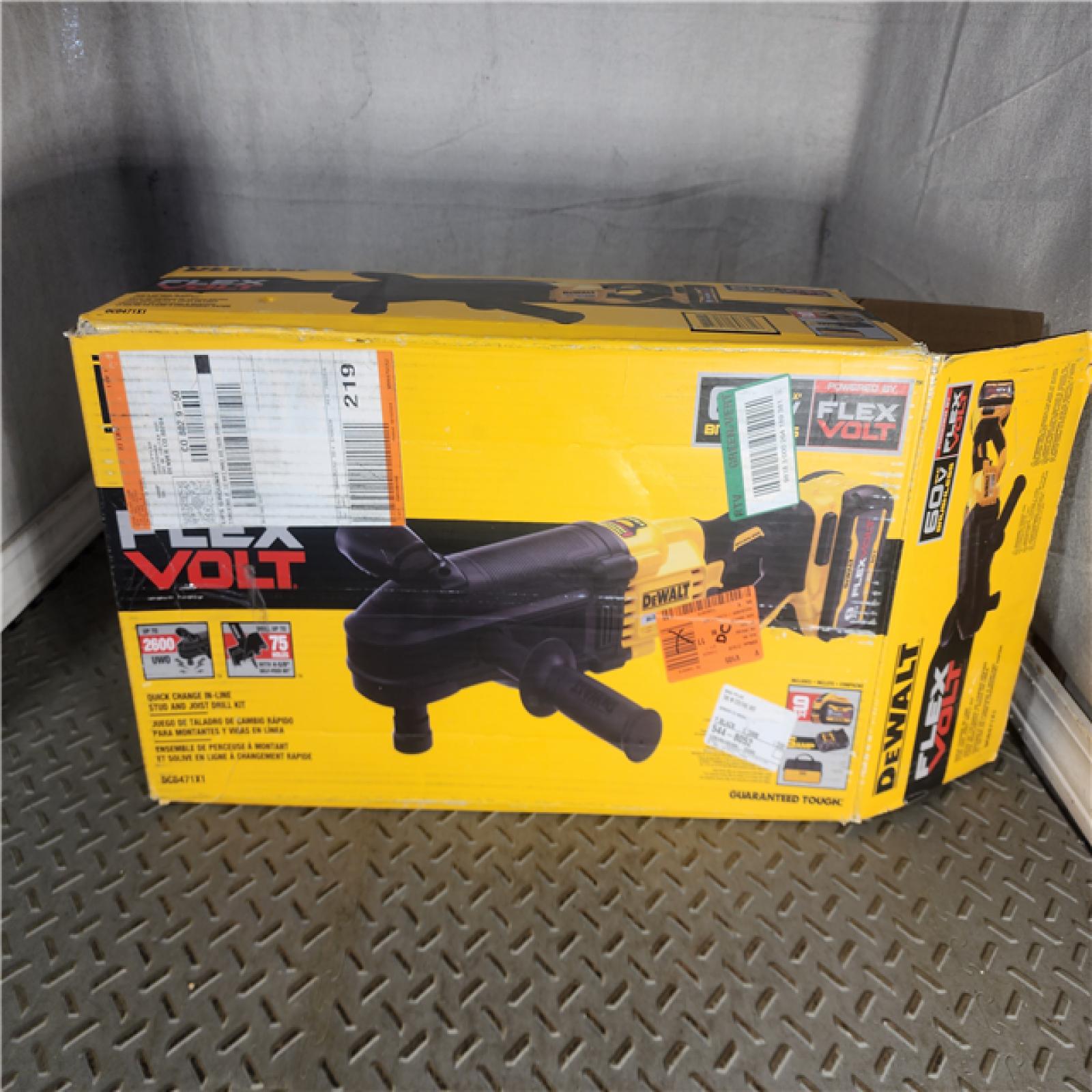 HOUSTON LOCATION - AS-IS (APPEARS LIKE NEW) DeWALT DCD471X1 60V MAX in Line Stud/Joist Drill W/ E-Clutch System Kit