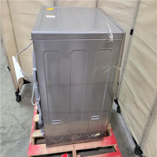 California AS-IS Graphite Steel Smart Side by Side Front Load Laundry Pair with WM3600HVA 27 Washer DLE3600V 27 Electric Dryer