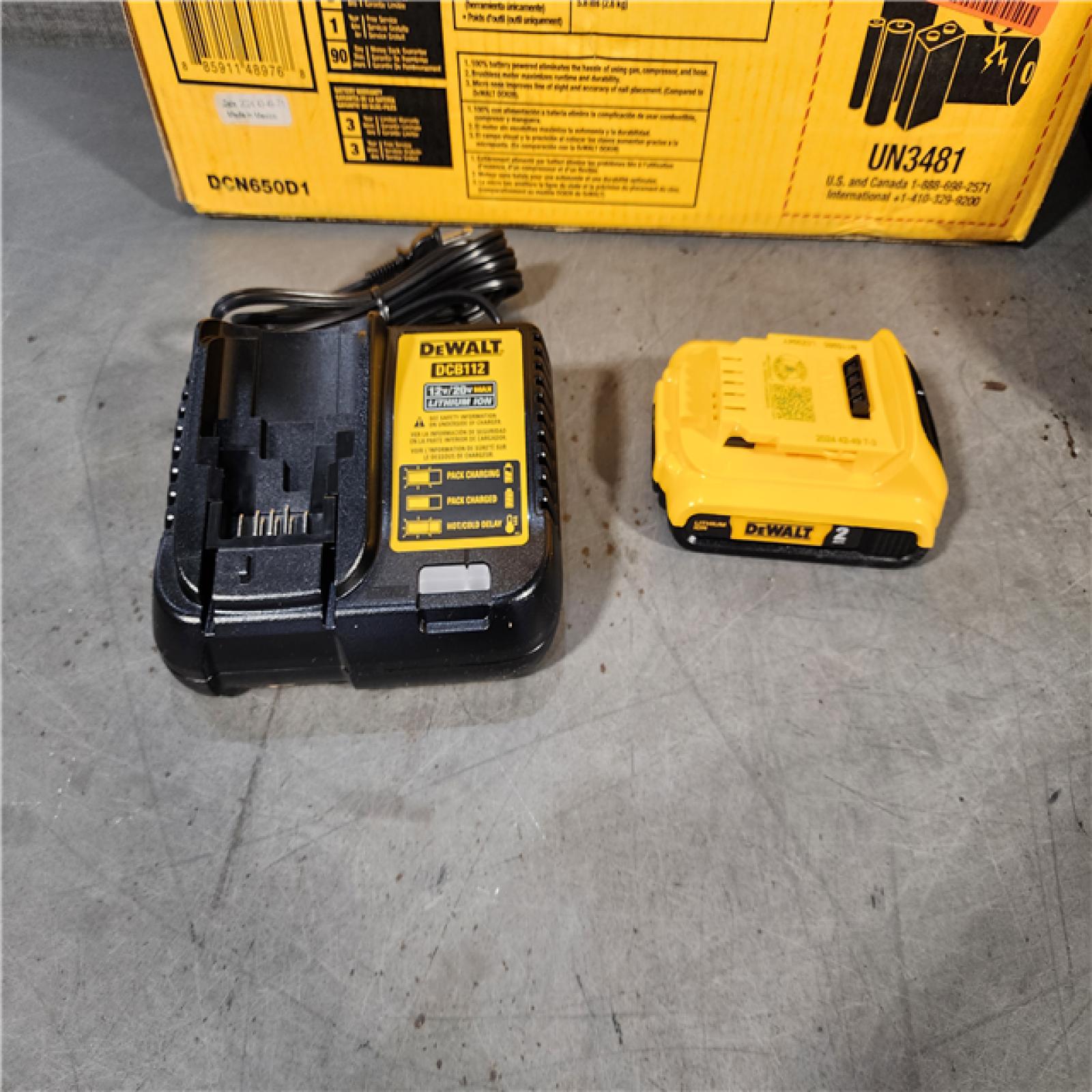 HOUSTON LOCATION - AS-IS (APPEARS LIKE NEW) DEWALT 20V MAX XR 15 Ga. Cordless 34 Deg Nailer 20 V