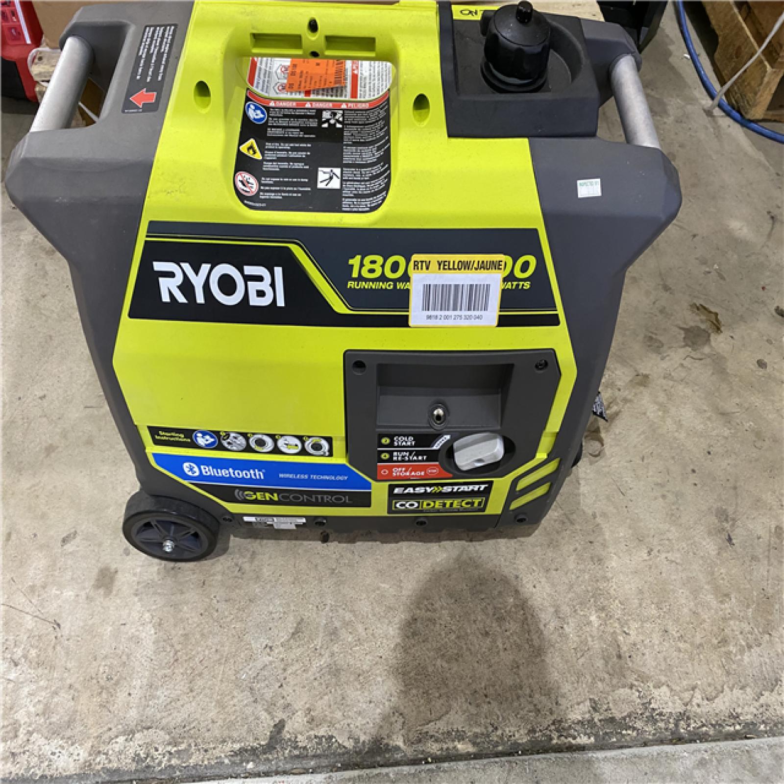 Houston location AS-IS RYOBI 2,300-Watt Recoil Start Bluetooth Super Quiet Gasoline Powered Digital Inverter Generator with CO Shutdown Sensor