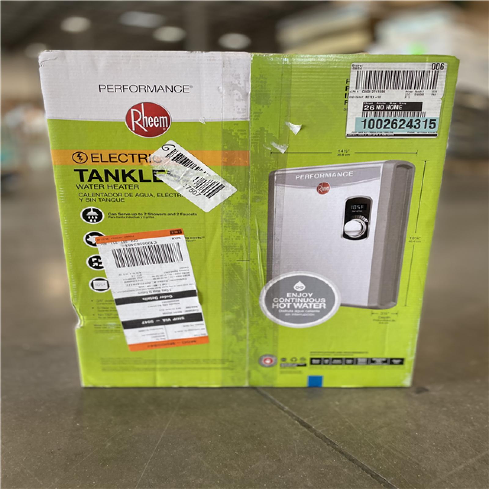 NEW! - Rheem Performance 18 kW 3.51 GPM 240-Volt Self-Modulating Electric Tankless Water Heater