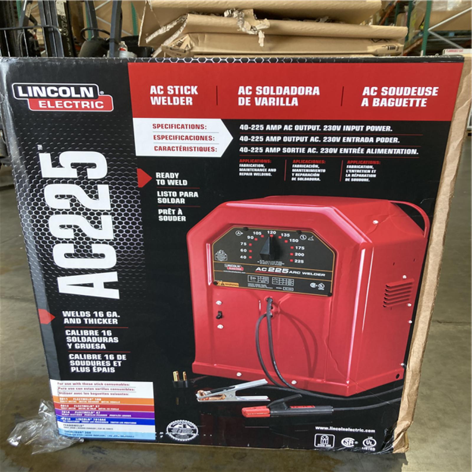 DALLAS LOCATION -  Lincoln Electric 225 Amp Arc/Stick Welder AC225S, 230V