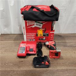AS-IS M18 18-Volt Lithium-Ion Compact Brushless Cordless 1/4 in. Impact Driver Kit with One 2.0 Ah Battery, Charger & Tool Bag