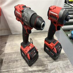 AS-IS MILWAUKEE M18 FUEL 18V Lithium-Ion Brushless Cordless Hammer Drill and Impact Driver Combo Kit (2-Tool) with 2 Batteries