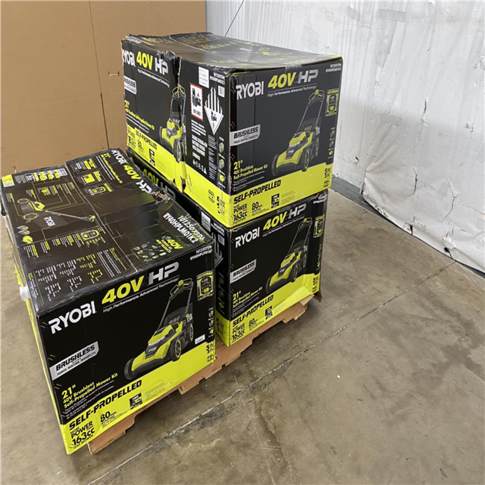 Houston Location AS IS - Ryobi 21in, 40v Self Propelled Mower Kit