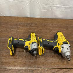 AS-ISDEWALT 20V MAX XR Brushless Cordless 2-Tool Impact Wrench Kit