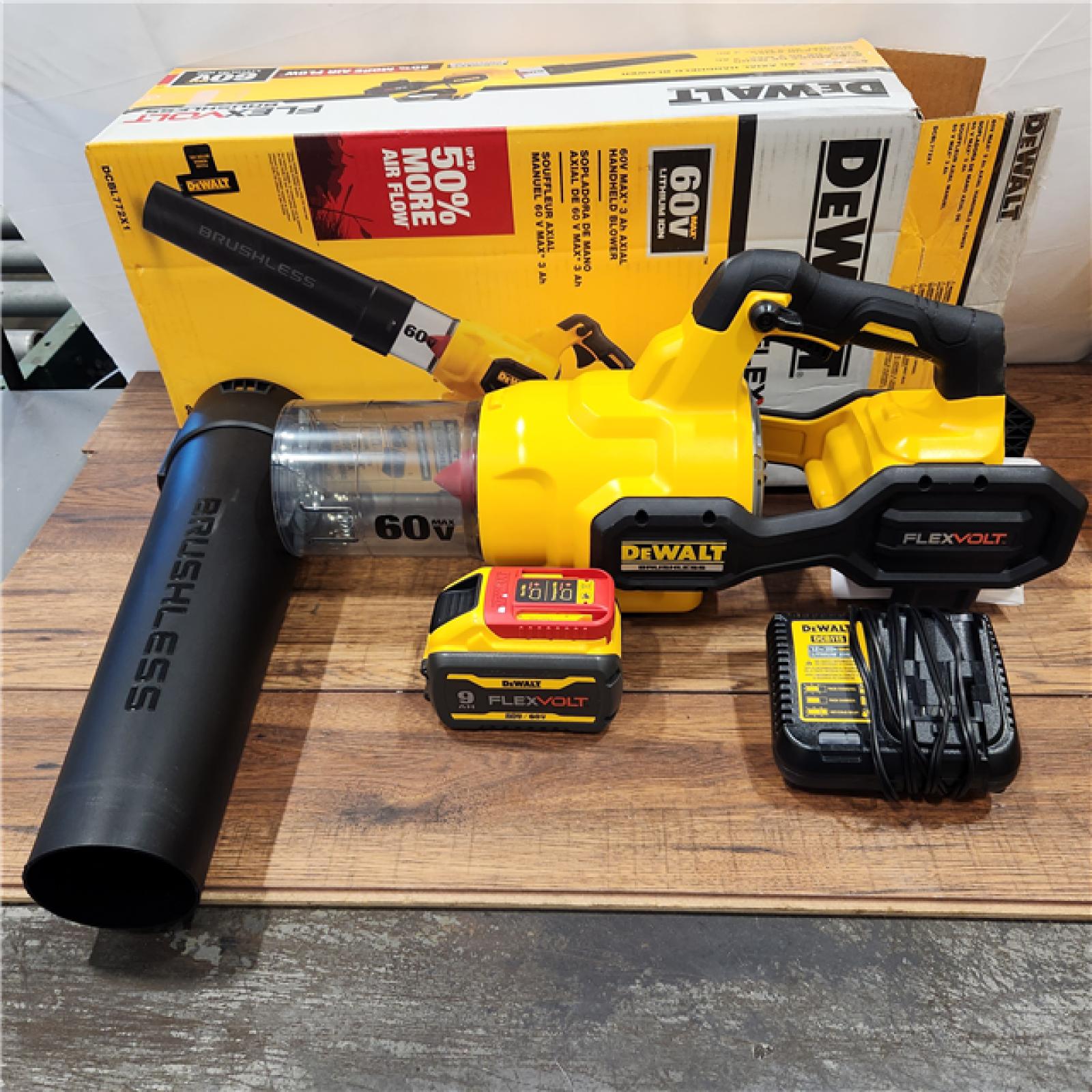 AS-IT DeWalt 60V MAX Brushless Cordless Handheld Axial Leaf Blower Kit